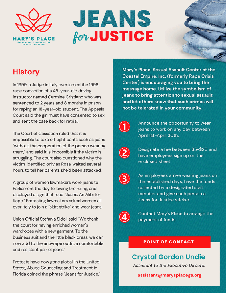 Jeans for Justice Flyer